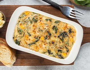 Corn and Spinach Augratin