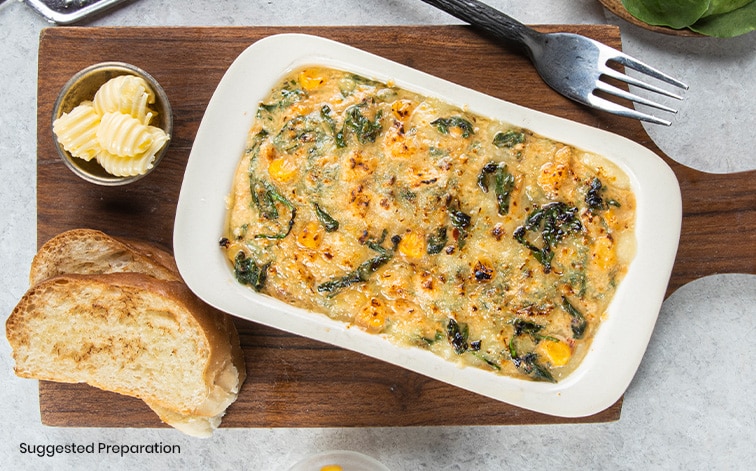 Corn and Spinach Augratin