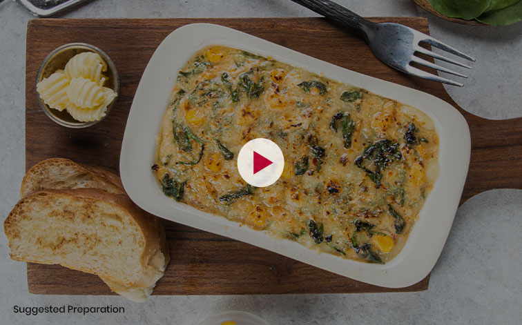 Corn and Spinach Augratin